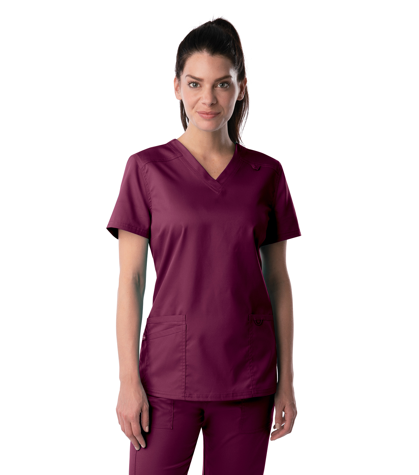 WMN VNECK WINE S