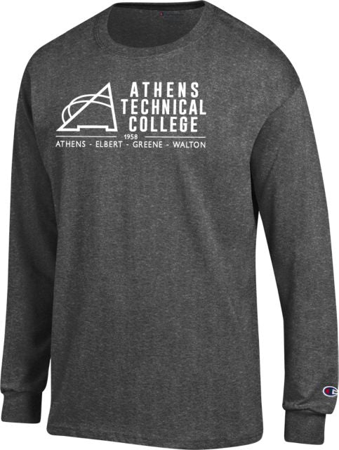 Athens Technical Champion Long Sleeve T Shirt Athens Technical College Primary Mark - ONLINE ONLY