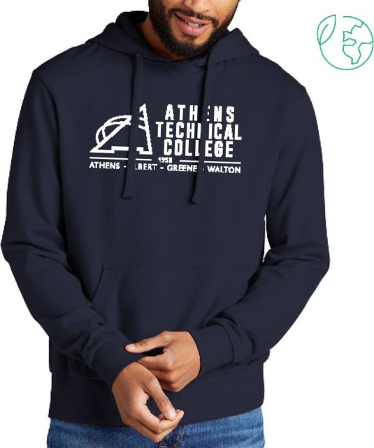 Athens Technical Allmade Organic French Terry Pullover Hoodie Athens Technical College Primary Mark - ONLINE ONLY