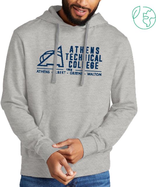Athens Technical Allmade Organic French Terry Pullover Hoodie Athens Technical College Primary Mark - ONLINE ONLY
