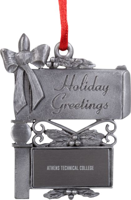 Athens Technical Mail Box Ornament Athens Technical College Flat Mark Engraved - ONLINE ONLY