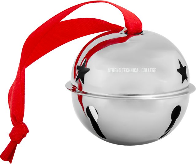 Athens Technical Jingle Bell Ornament Athens Technical College Flat Mark Engraved - ONLINE ONLY